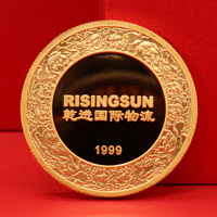 辽宁大连乾进国际物流定制金银纪念章_ 银币定制 纪念章制作 定制金币 定做银币