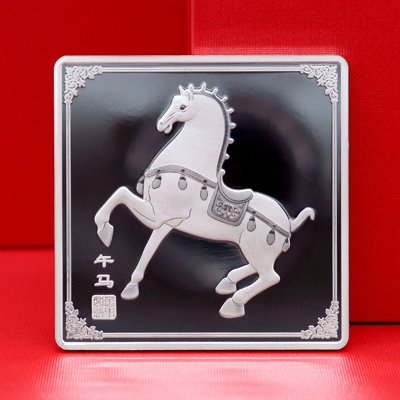 辽宁大连乾进国际物流定制生肖马纪念章_银币定制 纪念章制作 定制金币 定做银币 50g